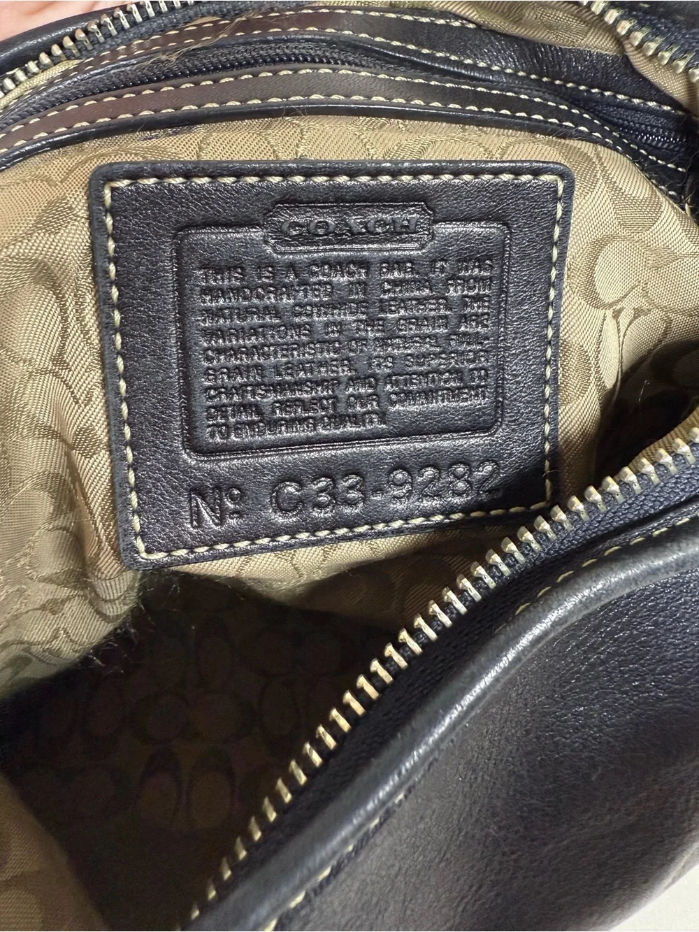 Coach 9282 Black Leather Soho Ergo Buckle Hobo Shoulder Bag Y2K
